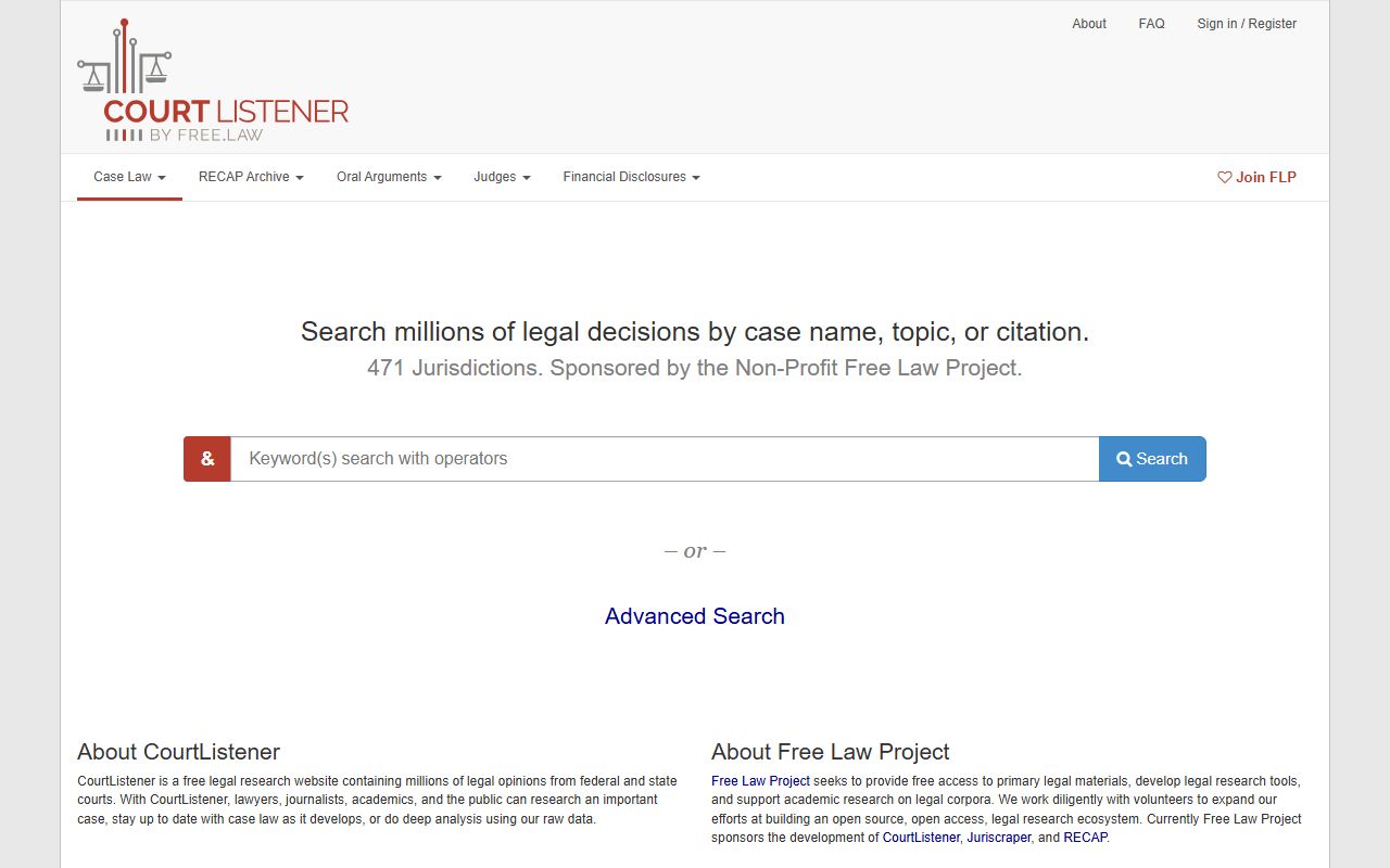 Garrett County court dockets CourtListener legal docket research source